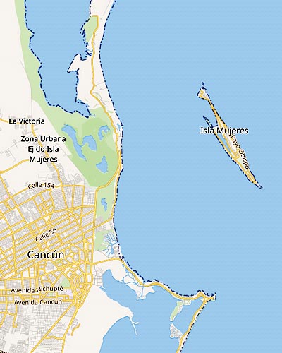 map of Isla Mujeres