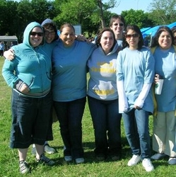 Student group at an event