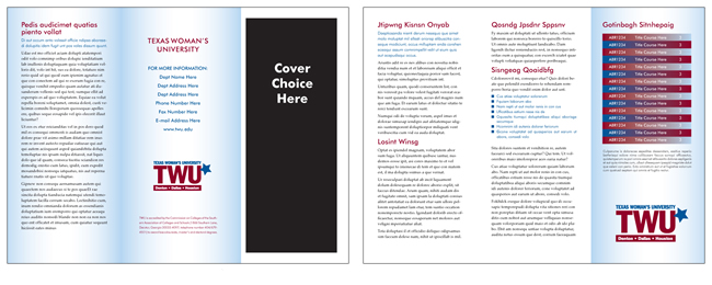 TWU Department Brochure Template A Outer and Inner panels