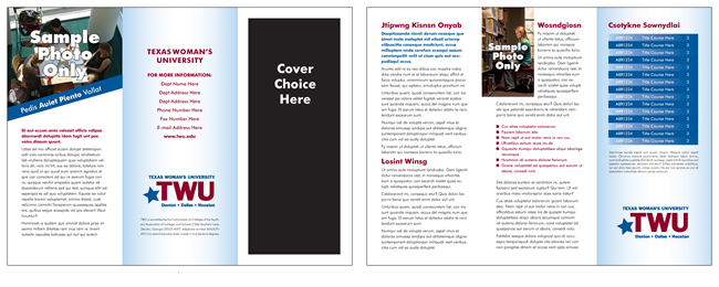 TWU Department Brochure Template D outer and inner panels