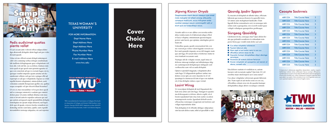 TWU Department Brochure Template E outer and inner panels