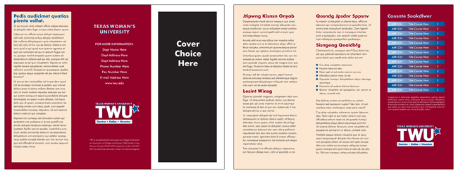 TWU Department Brochure Template G outer and inner panels