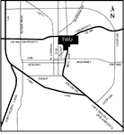Location of TWU Denton Campus