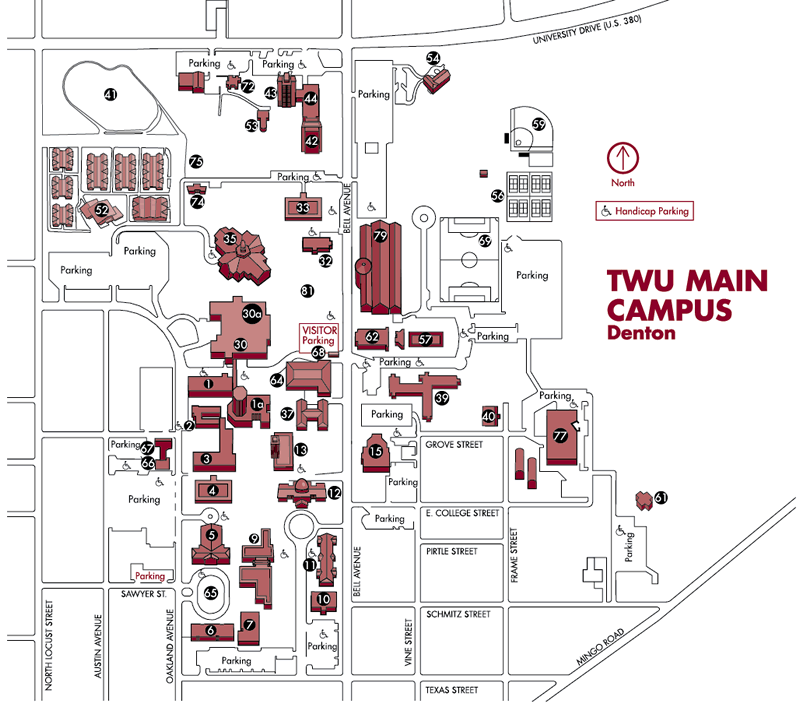 TWU Campus Map