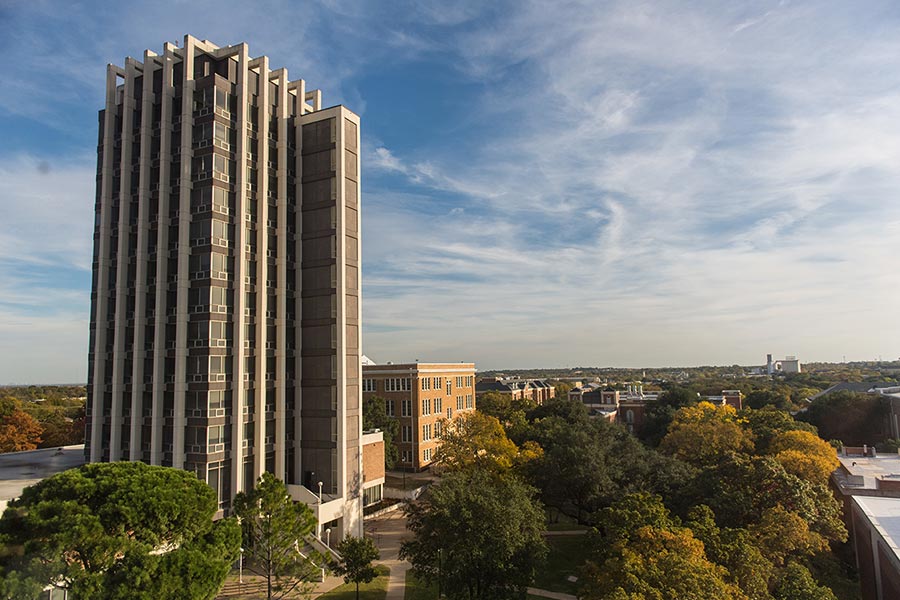 The CFO building on the Denton campus