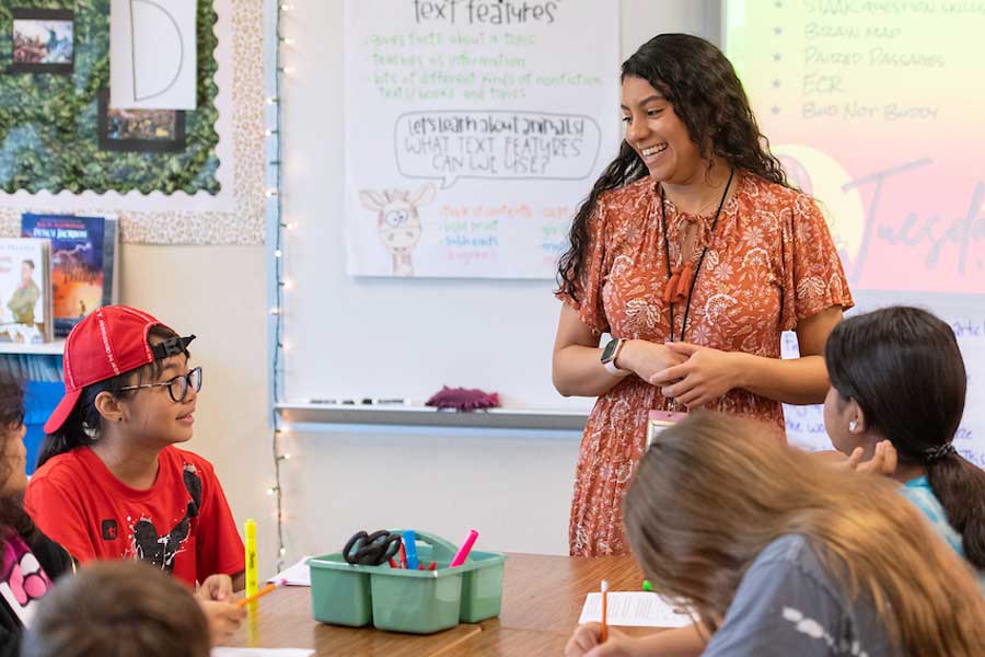 A TWU student steps in as a student teacher