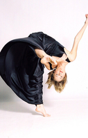 Sarah Gamblin in a dance performance pose