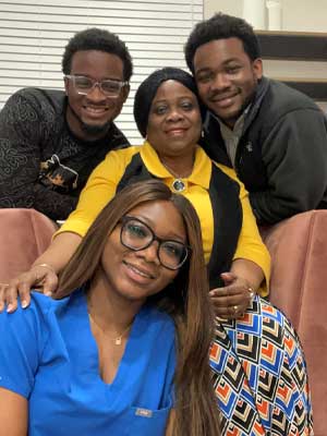 Florence Osuofa with her three children