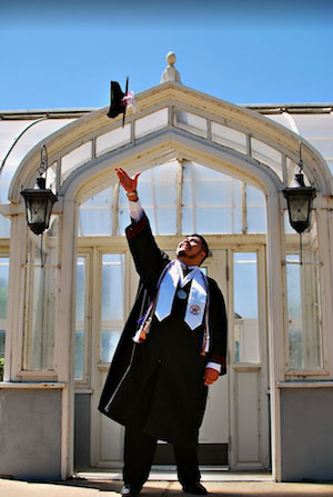 TWU alumnus Juan Armijo on his graduation day