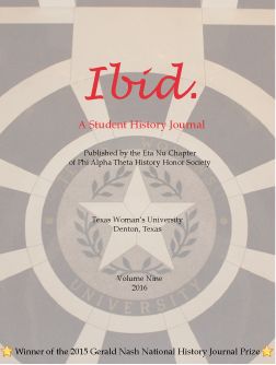 Ibid. Volume 9, Spring 2016 Journal Cover