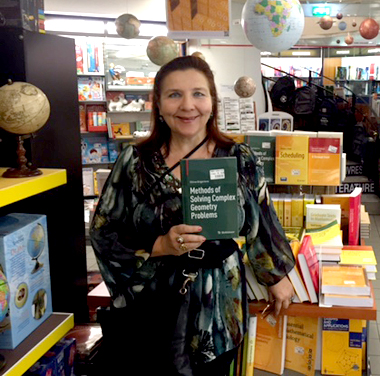 Ellina Grigorieva's published work on display at the Sorbonne University bookstore in Paris, France.