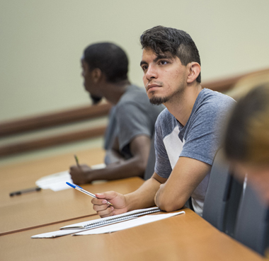 TWU math majors attending a probability and statics class.