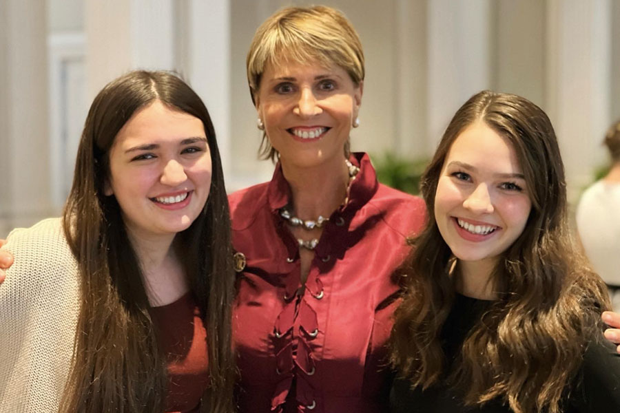 Celia Nowlin, Chancellor Feyten and Rachel Wresh