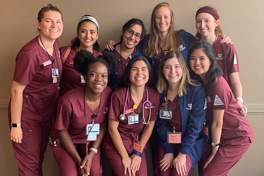 Group of Texas Woman's University nursing students