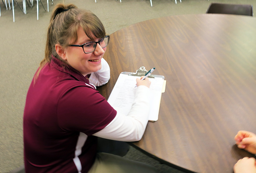 Occupational therapy student doing fieldwork