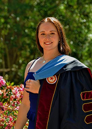 Lacy Ornelas in graduation attire