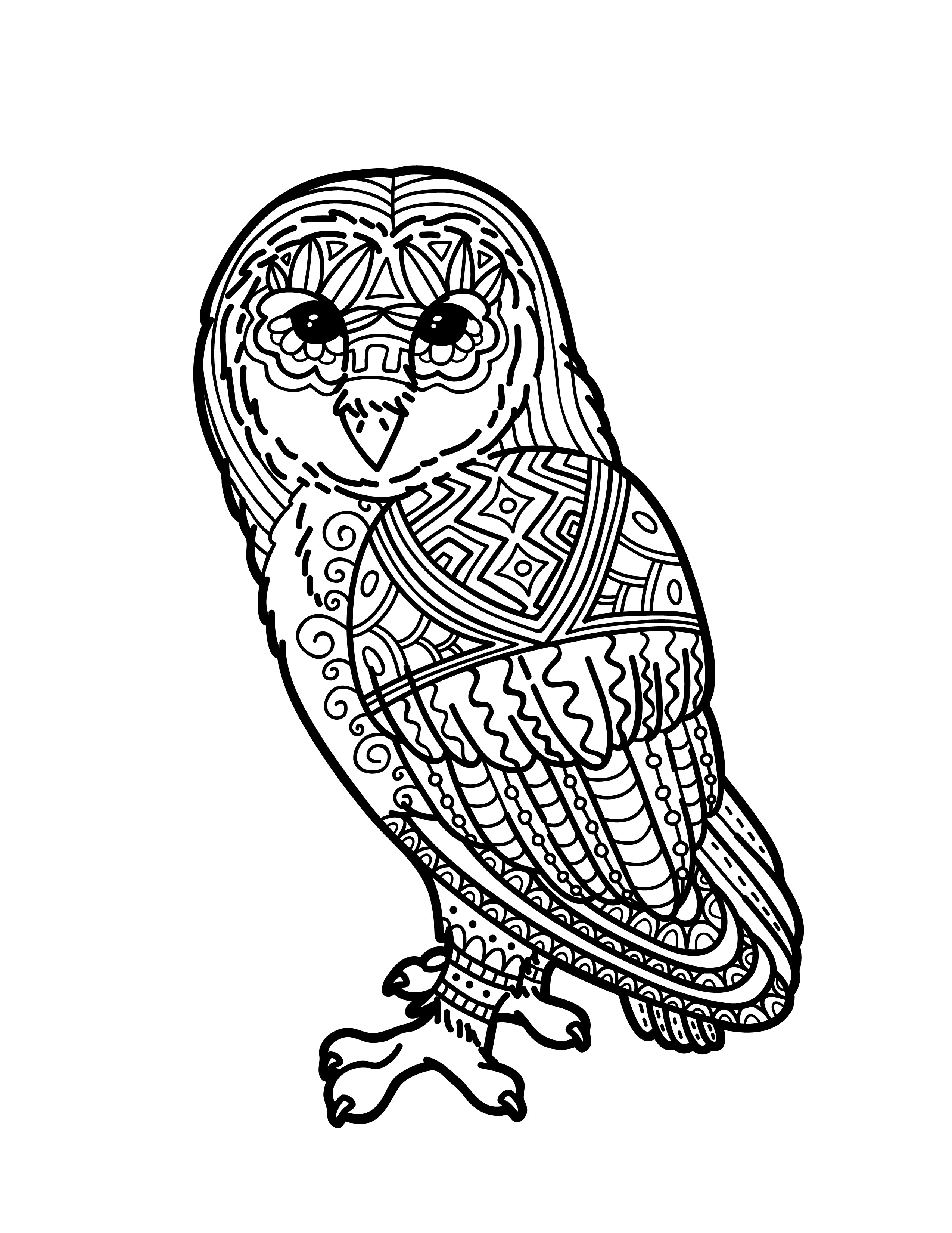 owl coloring printable