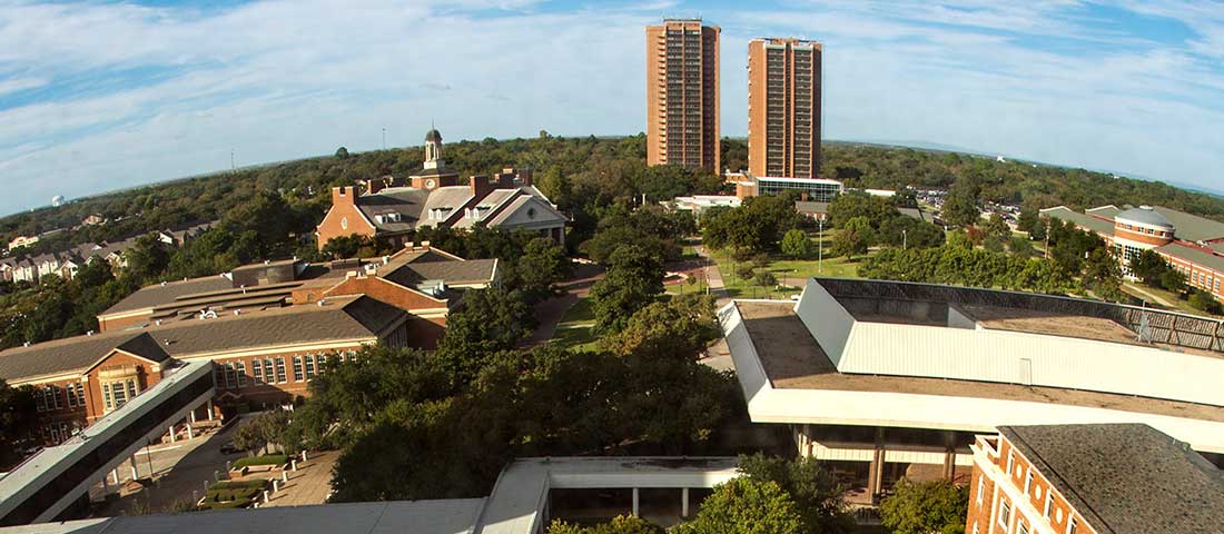 A Bird's Eye View of TWU's Denton Campus