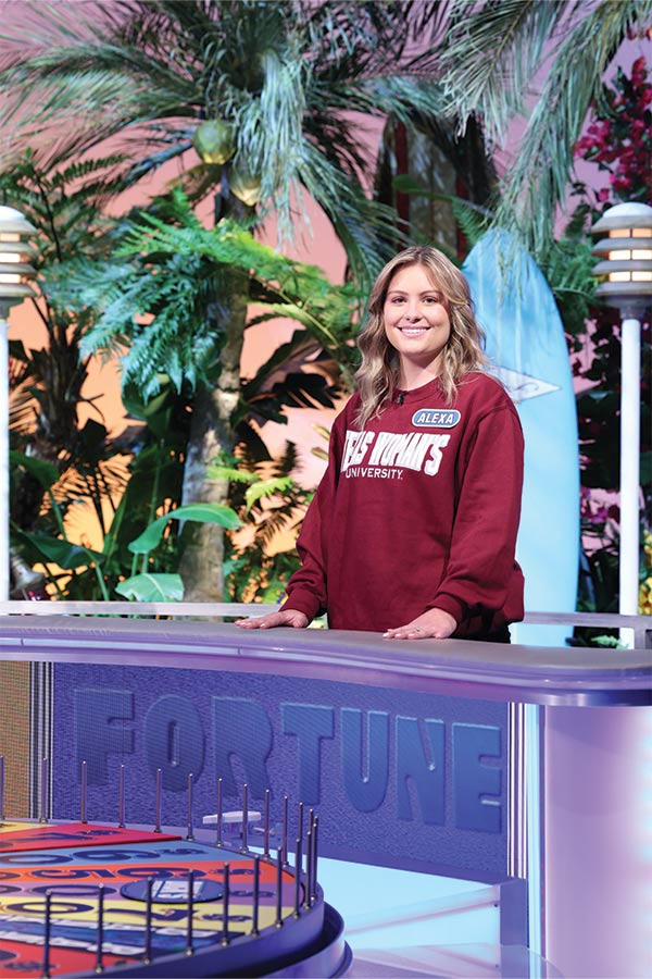 TWU student, Alexa Hoekstra, competes on Wheel of Fortune