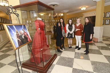 First Lady Cecilia Abbott at the Texas Women&rsquo;s Hall of Fame in its prior location in Hubbard Hall.