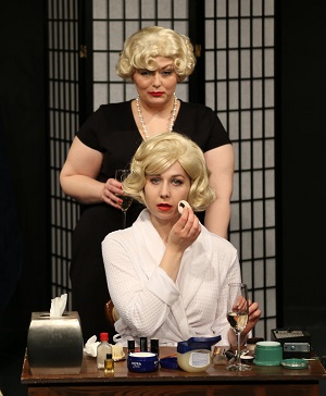 Production photo of "Blonde Ambition," written by Lindsay Hayward and produced by Rover Dramawerks as part of their 365-Days of Women Festival.